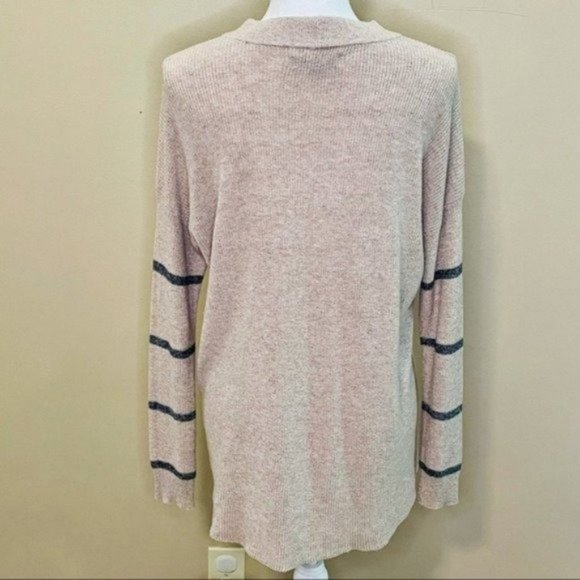 American Eagle Beige Striped Oversized Sweater XS - Picture 3 of 7